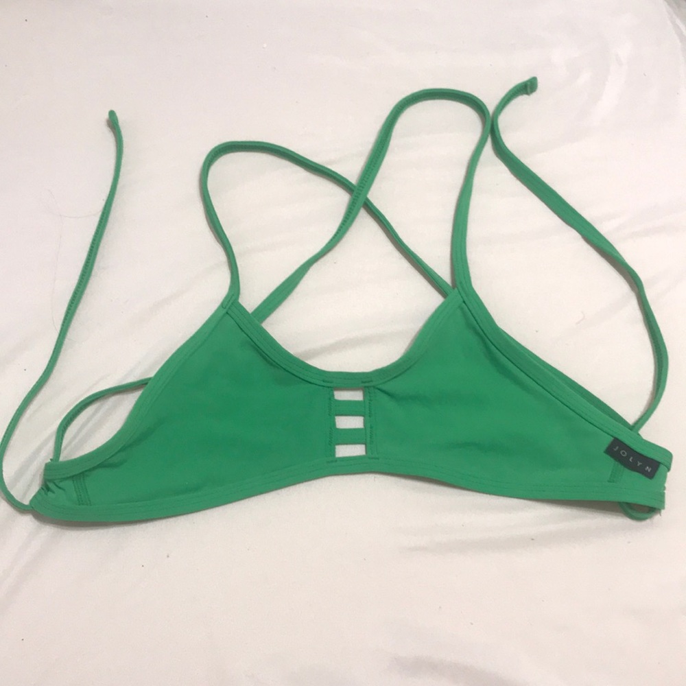 Jolyn- Green Tomcat Tie-Back Top